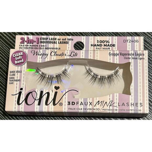 ~NIB~Ioni Natural Lite & Medium Wispy Lightweight 3D Faux Mink Lashes👁️Lot Of 3 - Picture 2 of 9